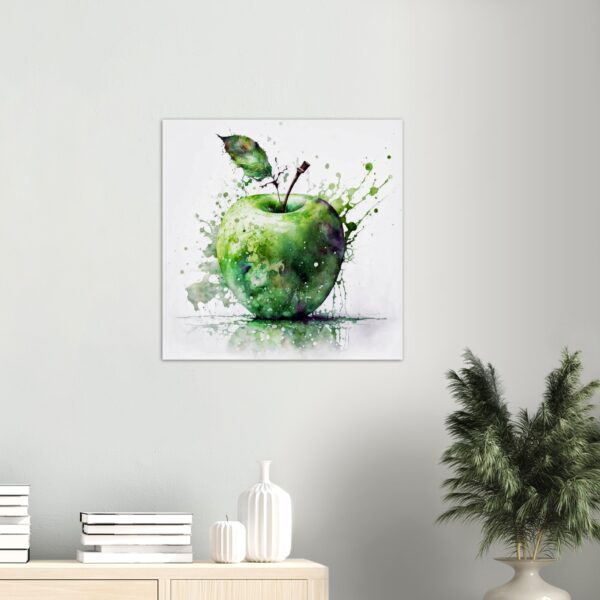 Grönt modernt äpple i färgbad 1